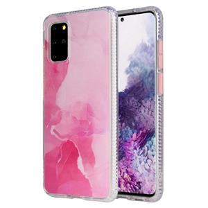 huismerk Voor Samsung Galaxy S20+ Gekleurd glazuur Marble TPU + PC Beschermhoes(Roze)