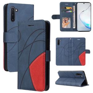 huismerk Voor Samsung Galaxy Note10 Dual-Color Splicing Horizontale Flip PU Lederen Case met Houder & Card Slots & Portemonnee