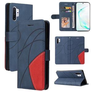 huismerk Voor Samsung Galaxy Note10 + Dual-Color Splicing Horizontal Flip PU Lederen Case met Houder & Card Slots & Portemonnee