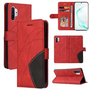 huismerk Voor Samsung Galaxy Note10 + Dual-Color Splicing Horizontal Flip PU Lederen Case met Houder & Card Slots & Portemonnee