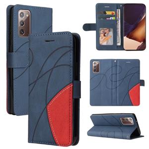 huismerk Voor Samsung Galaxy Note20 Dual-Color Splicing Horizontale Flip PU Lederen Case met Houder & Card Slots & Portemonnee