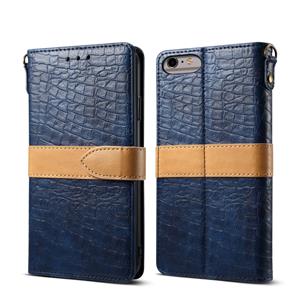 huismerk Lederen beschermhoes voor iPhone 6 plus & 6s plus (blauw)