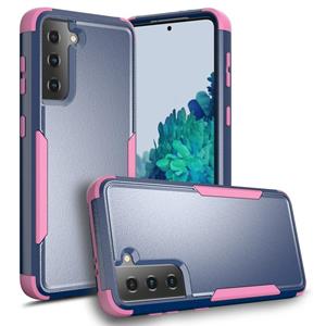 huismerk Voor Samsung Galaxy S21 + 5G TPU + PC Shockproof Beschermhoes (Royal Blue + Pink)