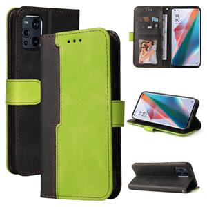 huismerk Voor Oppo Vind X3 / X3 Pro Business Stitching-Color Horizontal Flip PU Lederen Case met Houder & Card Slots & Photo Frame & Lanyard