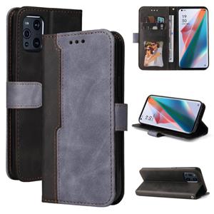 huismerk Voor Oppo Vind X3 / X3 Pro Business Stitching-Color Horizontal Flip PU Lederen Case met Houder & Card Slots & Photo Frame & Lanyard