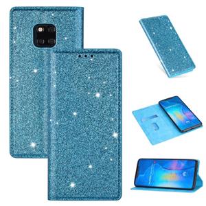 Huismerk Voor Huawei Mate 20 Pro Ultrathin Glitter Magnetic Horizontal Flip Leather Case met Holder & Card Slots (Sky Blue)