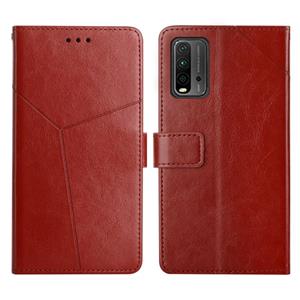 huismerk Voor Xiaomi Poco M3 / Redmi 9t y Stitching Horizontal Flip Leather Phone Case