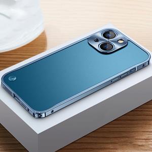 huismerk Metalen frame Frosted Case voor iPhone 13 Mini