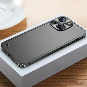 huismerk Metalen frame Frosted Case voor iPhone 13 Mini