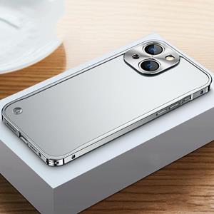 huismerk Metalen frame Frosted Case voor iPhone 13