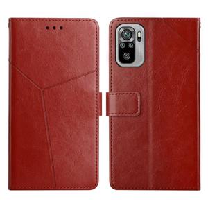 huismerk Voor Xiaomi Redmi Note 10 4G Y Stiksel Horizontale flip lederen telefoonhoesje