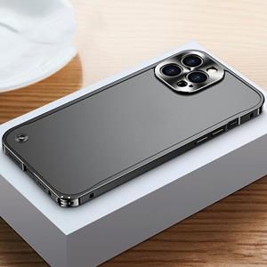 huismerk Metalen frame Frosted Case voor iPhone 13 Pro Max