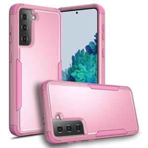 huismerk Voor Samsung Galaxy S21 + 5G TPU + PC Schokbestendige Beschermhoes (Roze)