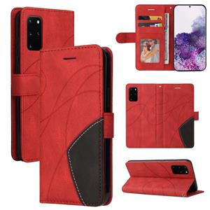 huismerk Voor Samsung Galaxy S20 + Dual-Color Splicing Horizontale Flip PU Lederen Case met Houder & Card Slots & Portemonnee