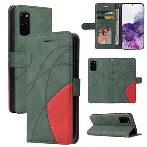 huismerk Voor Samsung Galaxy S20 + Dual-Color Splicing Horizontale Flip PU Lederen Case met Houder & Card Slots & Portemonnee