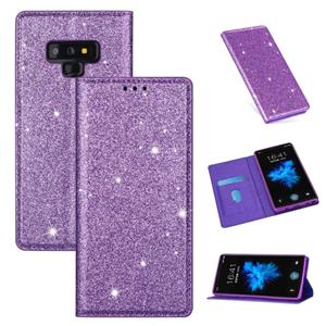 huismerk Voor Samsung Galaxy Note 9 Ultrathin Glitter Magnetic Horizontal Flip Leather Case met Holder & Card Slots(Paars)