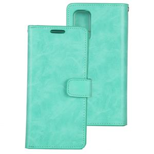 huismerk Voor Galaxy S20 Plus GOOSPERY Mansoor Series Crazy Horse Texture Horizontal Flip Leather Case With Bracket & Card Slot & Wallet(Mint Green)