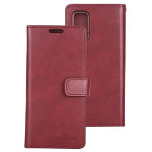 huismerk Voor Galaxy S20 Plus GOOSPERY Mansoor Series Crazy Horse Texture Horizontal Flip Leather Case With Bracket & Card Slot & Wallet(Wine Red)