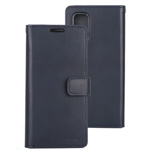 huismerk Voor Galaxy S20 Plus GOOSPERY Mansoor Series Crazy Horse Texture Horizontal Flip Leather Case With Bracket & Card Slot & Wallet(Navy Blue)