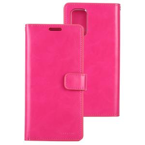 huismerk Voor Galaxy S20 Plus GOOSPERY Mansoor Series Crazy Horse Texture Horizontal Flip Leather Case With Bracket & Card Slot & Wallet(Rose Red)