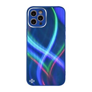 huismerk Voor Samsung Galaxy A73 5G Electroplating IMD TPU -telefoonhoesje met lanyard (blauw marmer)