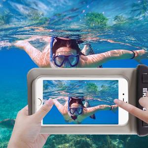 HAWEEL Transparante  universeel Waterdicht tas met Lanyard voor iPhone 6 & 6 Plus / 6S & 6S Plus, Samsung Galaxy S6 / S5 / Note 5(zwart)
