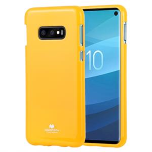 huismerk KWIK GOOSPERY PEARL JELLY TPU anti-val en kras geval voor Galaxy S10e (geel)