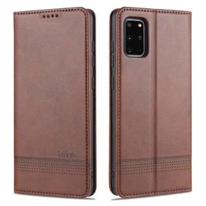 Voor Samsung Galaxy S20 AZNS Magnetic Calf Texture Horizontale Flip Lederen case met kaartslots & portemonnee (Donkerbruin)