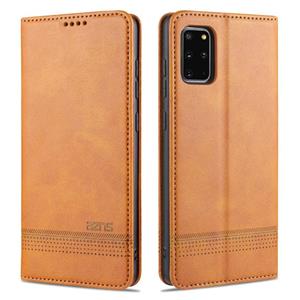 Voor Samsung Galaxy S20 AZNS Magnetic Calf Texture Horizontale Flip Lederen case met kaartslots & portemonnee (lichtbruin)