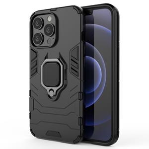 huismerk Schokbestendige PC + TPU-beschermhoes met magnetische ringhouder voor iPhone 13 Pro