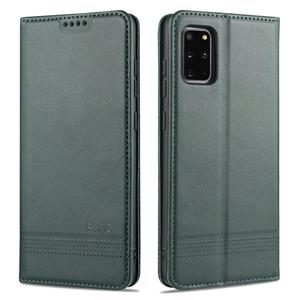 Voor Samsung Galaxy S20 AZNS Magnetic Calf Texture Horizontale Flip Lederen case met kaartslots & portemonnee (Donkergroen)