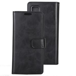 Voor Galaxy S20 Ultra GOOSPERY Mansoor Series Crazy Horse Texture Horizontal Flip Leather Case With Bracket & Card Slot & Wallet(Black)