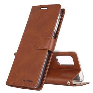 Voor Galaxy S20 Ultra GOOSPERY BLUE MOON DIARY Crazy Horse Texture Horizontal Flip Leather Case With Bracket & Card Slot & Wallet(Donkerbruin)