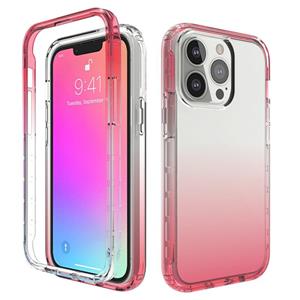 huismerk Schokbestendige Hoge Transparantie Two-Color Gegroeiduuele Wijziging PC + TPU Candy Kleuren Beschermhoes Voor iPhone 13 Pro