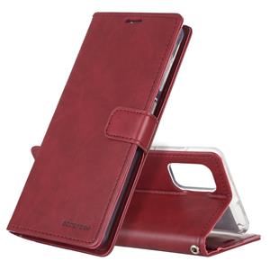 Voor Galaxy S20 Ultra GOOSPERY BLUE MOON DIARY Crazy Horse Texture Horizontal Flip Leather case with bracket & card slot & Wallet(Wine Red)