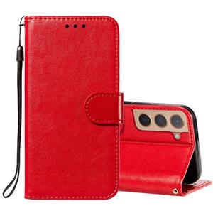 huismerk Voor Samsung Galaxy S22 5G Solid Color Lederen Telefoonhoesje Met Houder & Card Slots & Wallet & Lanyard