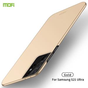 Voor Samsung Galaxy S21 Ultra 5G MOFI Frosted PC Ultradunne Hard Case (Goud)