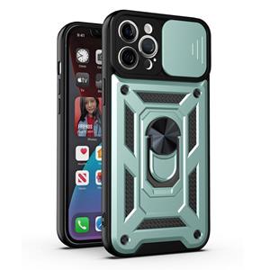 huismerk Schuifcamera Cover Ontwerp Nauwkeurig Gat TPU + PC Beschermhoes voor iPhone 13 Mini