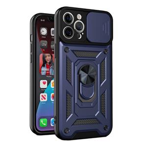 huismerk Schuifcamera Cover Ontwerp Precieper Gat TPU + PC Beschermhoes voor iPhone 13 Mini