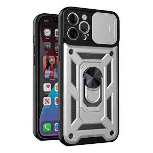 huismerk Schuifcamera Cover Ontwerp Precieper Gat TPU + PC Beschermhoes voor iPhone 13 Mini