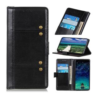 huismerk Voor Oppo Reno6 Pro 5G Erwten Crazy Horse Textuur Horizontale Flip Lederen Case met Houder & Card Slots & Portemonnee (Zwart)