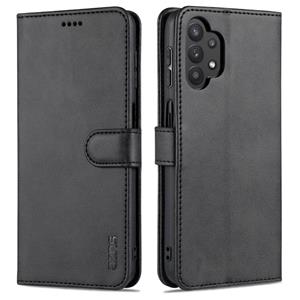 Voor Samsung Galaxy A32 5G AZNS Skin Feel Calf Texture Horizontale Flip Leren Case met Kaart Slots & Houder & Portemonnee (Zwart)