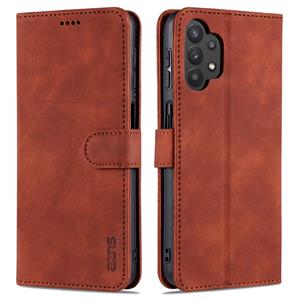 Voor Samsung Galaxy A32 5G AZNS Skin Feel Calf Texture Horizontale Flip Lederen Case met Kaart Slots & Houder & Portemonnee (Bruin)