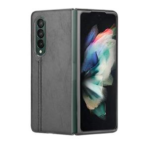 gkk Voor Samsung Galaxy Z Fold3 5G Schokbestendig Naaien Koe Patroon Huid PC + PU + TPU-zaak