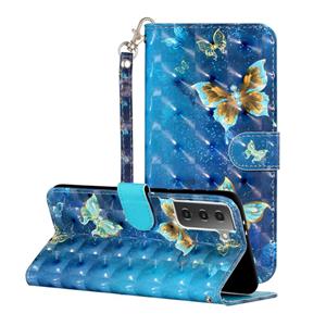 huismerk Voor Samsung Galaxy S21 5G 3D patroon horizontale flip lederen geval met houder & kaart slots & portemonnee > Lanyard (Rankine Butterfly)