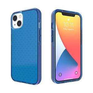 huismerk Rasterpatroon Schokbestendig Transparante TPU-telefooncase voor iPhone 13