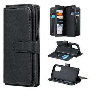 huismerk Voor Xiaomi Redmi K40 Multifunctionele Magnetische Koperkop Horizontale Flip Effen Kleur Lederen Case met 10 Kaartslots & Portemonnee & Houder & Photo