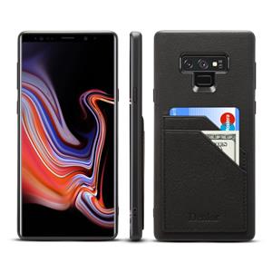 Voor Galaxy Note9 Denior V1 Luxe Auto Cowhide Lederen Beschermhoes met dubbele kaart sleuven (Zwart)