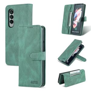 For Samsung Galaxy Z Fold3 5G AZNS Dream II Skin Feel PU+TPU Horizontal Flip PU Phone Case(Green)