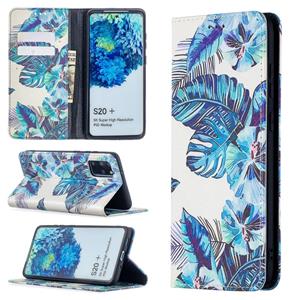 huismerk Voor Samsung Galaxy S20 Plus Gekleurd tekenpatroon Onzichtbaar magnetisch horizontaal flip pu lederen hoesje met houder & kaartslots & portemonnee (bl